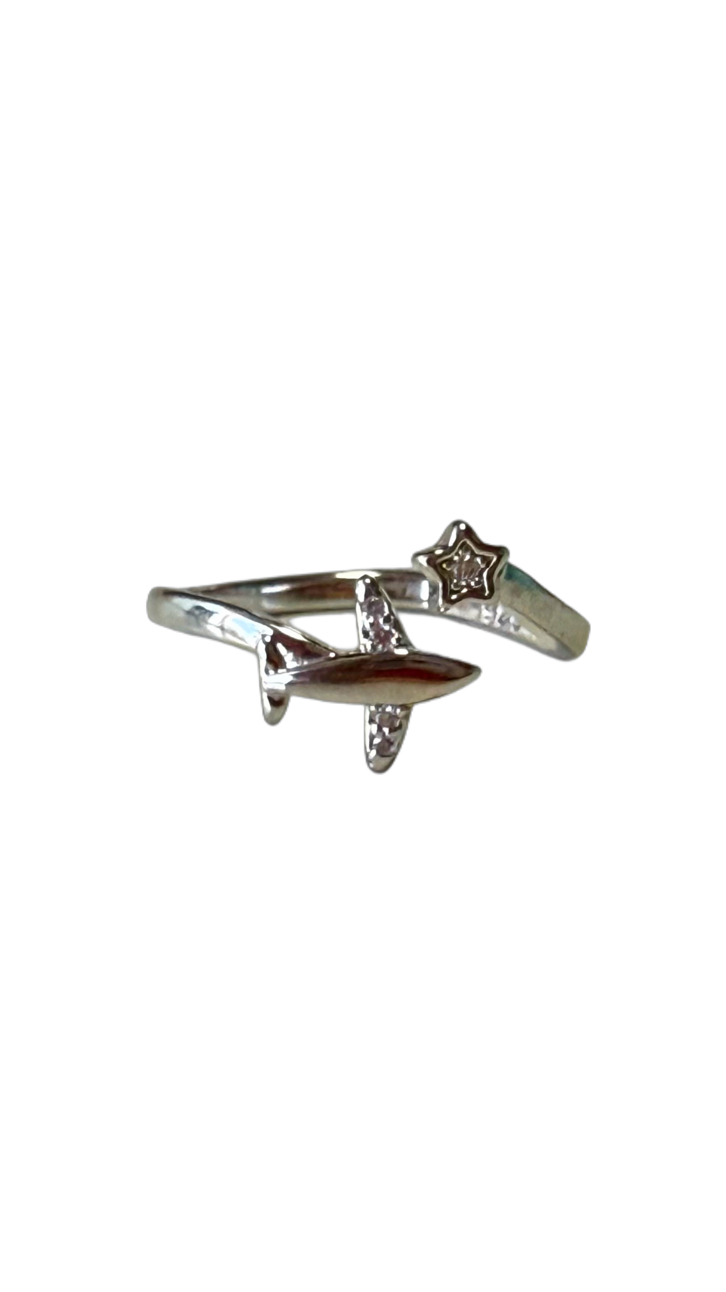 Anillo plateado con estrella