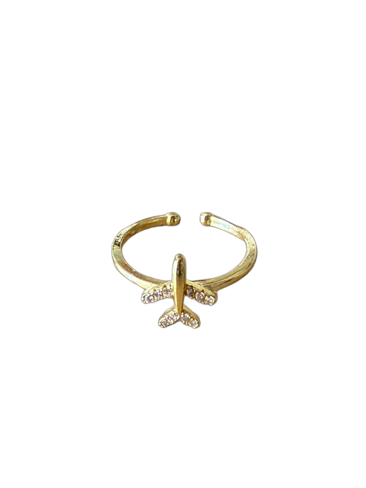 ANILLO DORADO AVION PEQUEÑO