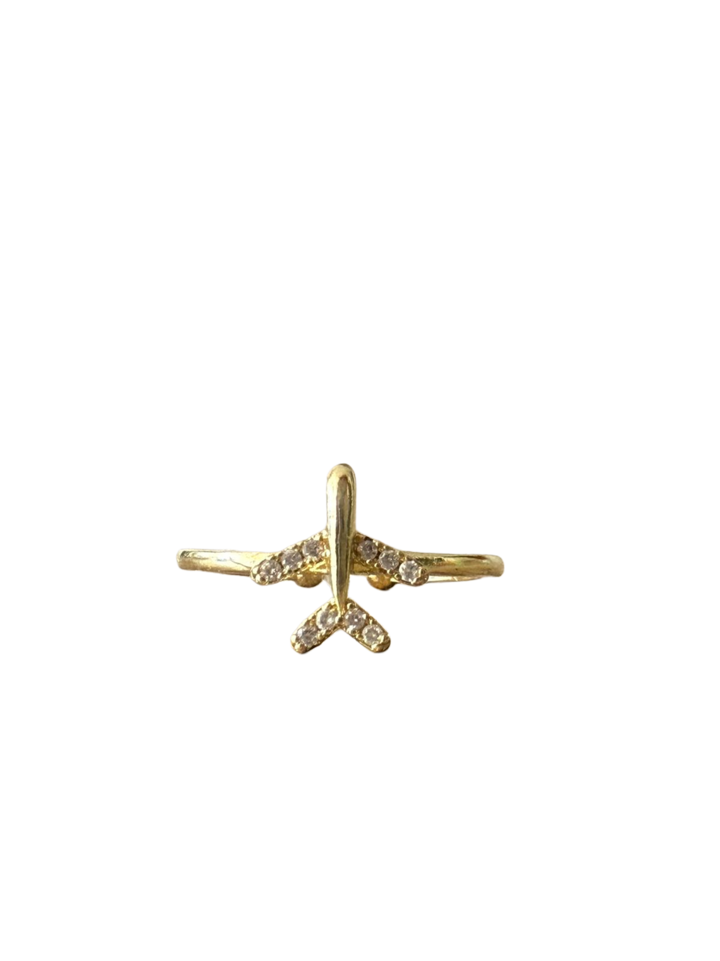 ANILLO DORADO AVION PEQUEÑO