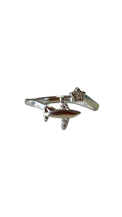 Anillo plateado con estrella