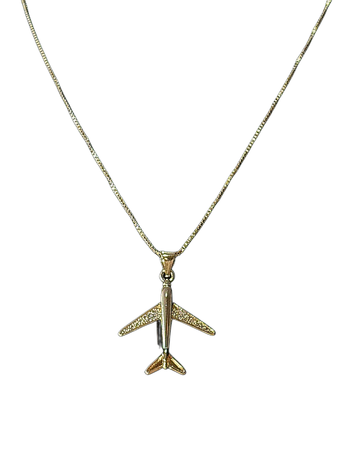 CADENA DORADA AVION GRANDE