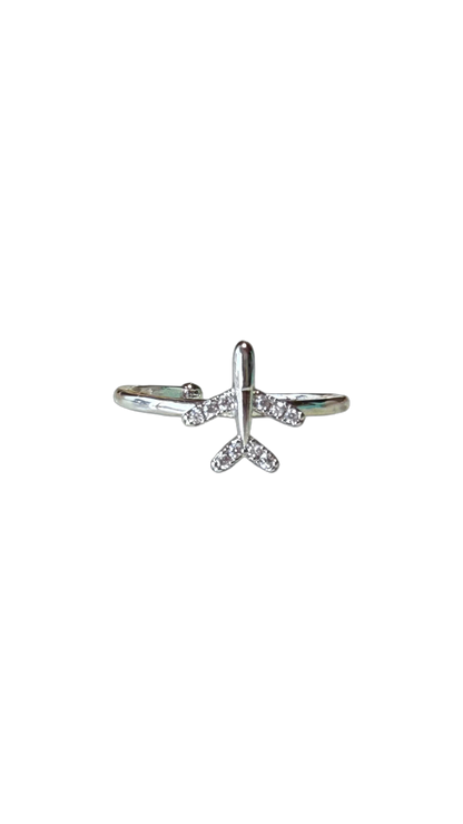 ANILLO DE AVION PLATEADO