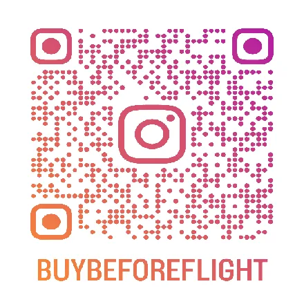 QR de Instagram @buybeforeflight